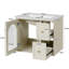 Ensemble de meuble-lavabo mural 24 po pour petit espace, armoire de salle de bain avec lavabo en céramique, 2 tiroirs et 1 porte à fermeture en douceur-115898405