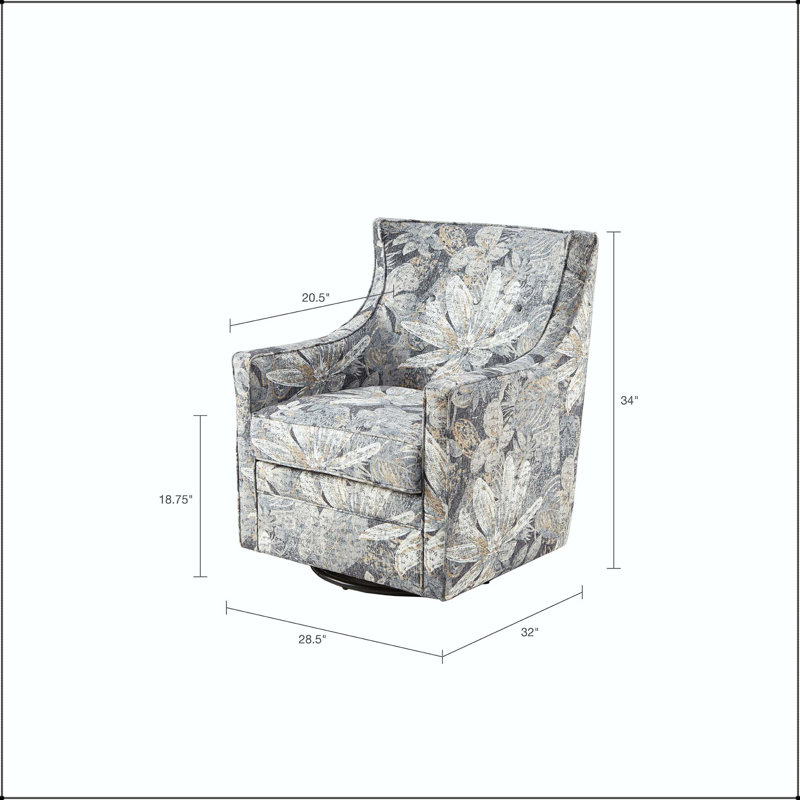 Fauteuil coulissant pivotant à dossier courbé avec capitonnage à boutons et rotation à 360 degrés