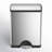simplehuman Rectangular Dual Compartment Recycling Kitchen Step Trash Can, 46 Liter, Stainless Steel