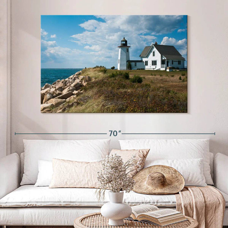 Aletra Coastal Cape Cod Lighthouse, 34" H x 51" W