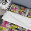 Ensemble de housse de couette Popart Neon Pink Newspaper Collage-997422556