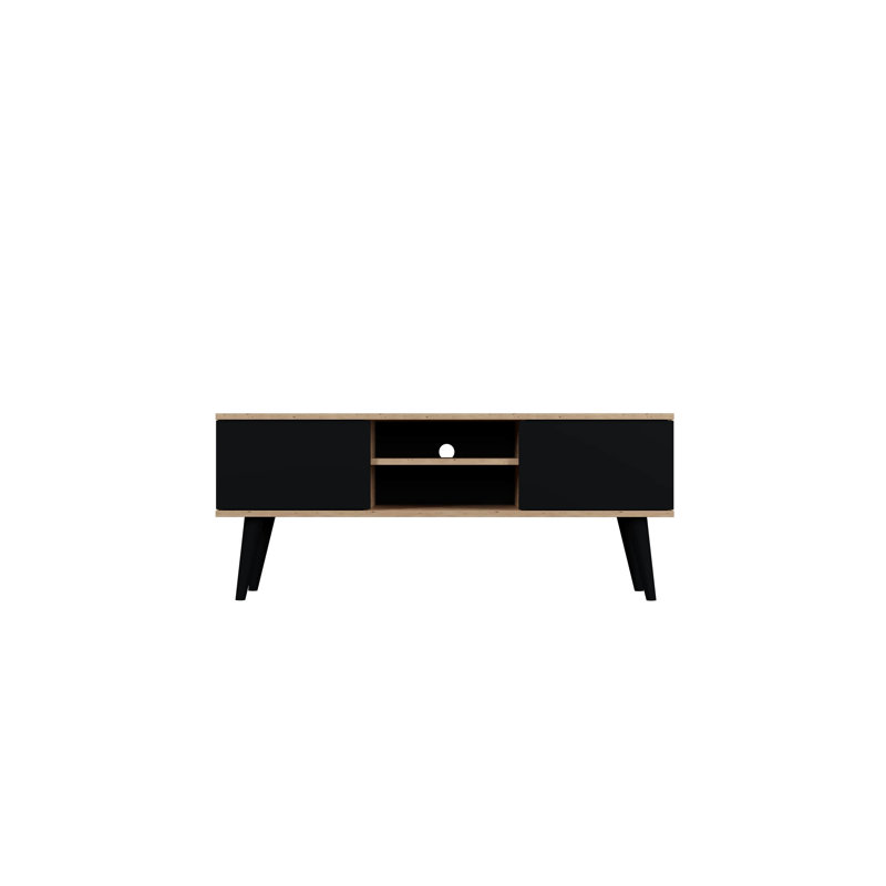 Kaylani TV Stand, 120cm W, Brown/Black