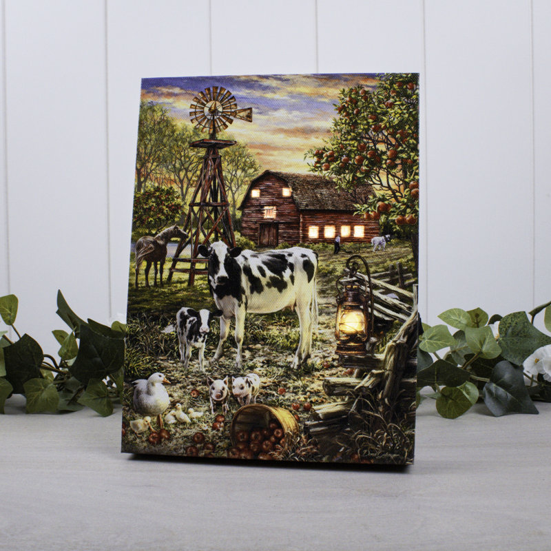 Tonio - Toile à dos de chevalet rétro 8 x 6 Old Country Farm