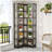 78.74" Tall 7-Tier Industrial Grey Corner Bookshelf Tall Wood Metal Etagere Display Shelf For Home Office, Living Room & Kitchen