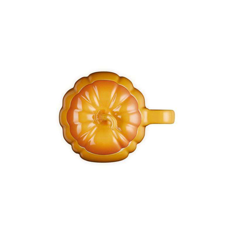 Le Creuset Stoneware Pumpkin Mug With Lid, 14 Oz. - Persimmon, Orange