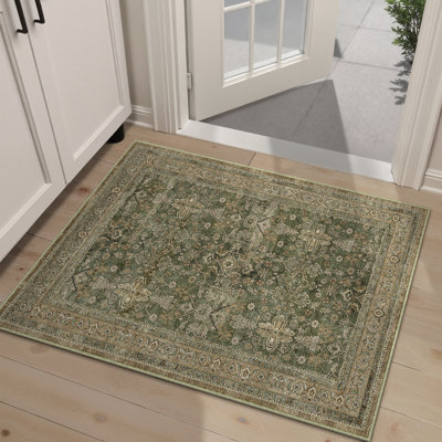 Tapis Kellems Vintage lavable à la machine pour le salon avec envers antidérapant