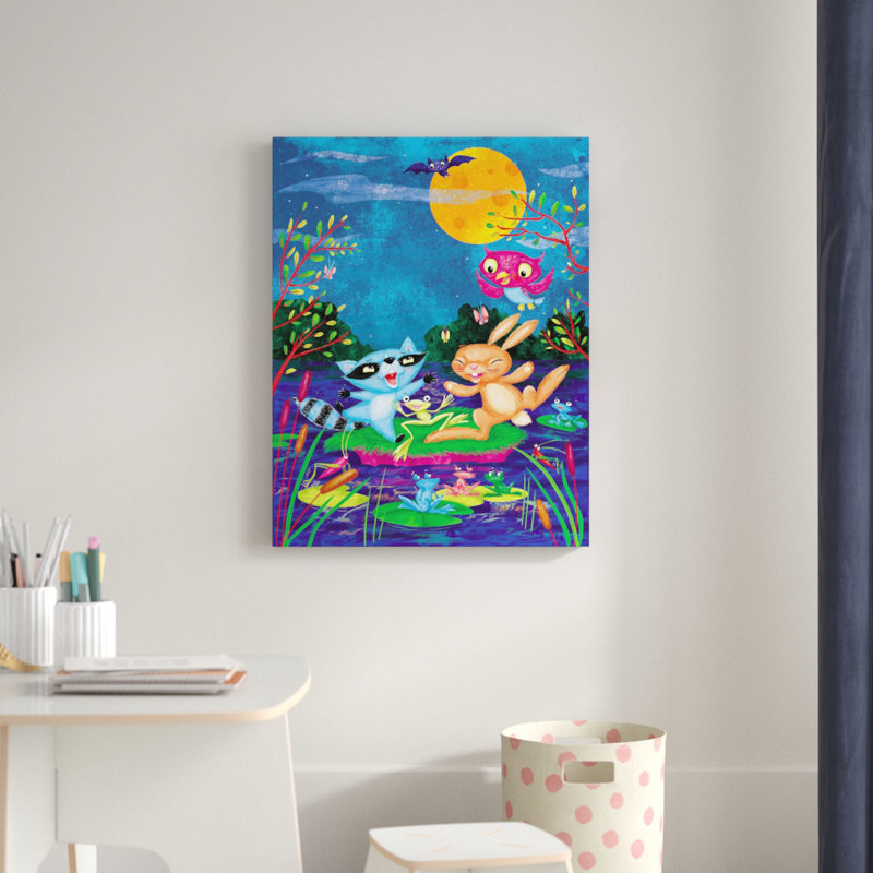 «Pond Friends», reproduction sur toile tendue, H 52 po x l 40 po