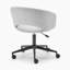 Delanie Upholstered Soft Fabric Swivel Office Vanity Chair - Modern Curved Backrest Design-1589663755