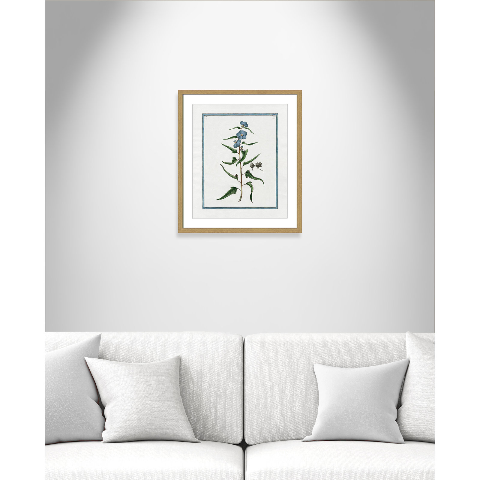 Colombe "Shabby Elegance Botanical I" Print, 16" W x 19" H, Natural Framed