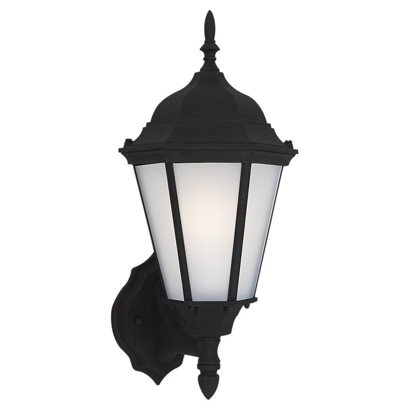 Bakersville One Light Outdoor Wall Lantern from Generation Lighting , Black, 100W A-19 Medium