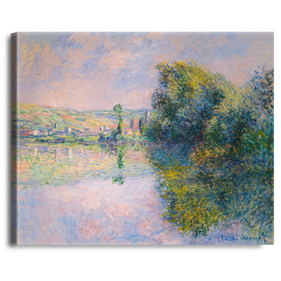Reproduction d'art classique sur toile, "La seine à Vetheuil" par Claude Monet, estampe numérique sur toile pour la maison