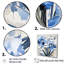 Minimalisme, jardin bleu et blanc d'Iris I sur toile-49832564-49832567