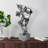 Hand-Painted Decorative Object, Silver, 11.8 x 24.4 x 9.8 inches | 100% Polyester, Unique Color Tone & Texture Variations | Perfect Accent for Home Décor, Stylish and Eye-Catching Design for Any Room-1871923738