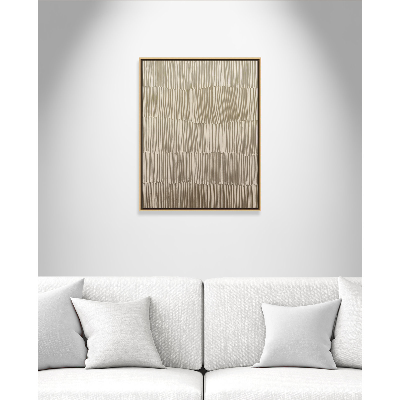Linear Calm I Print by , 29.5" H x 23.5" W, Natural Floater