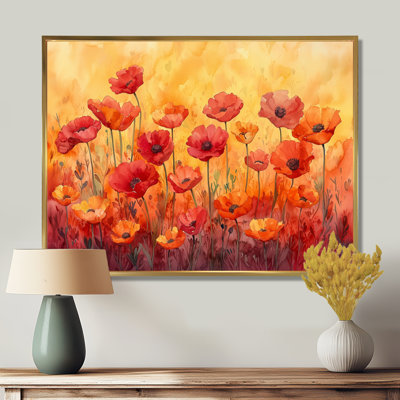 Ikaia Orange Dancing Among The Wildflowers III - Wildflowers Wall Art