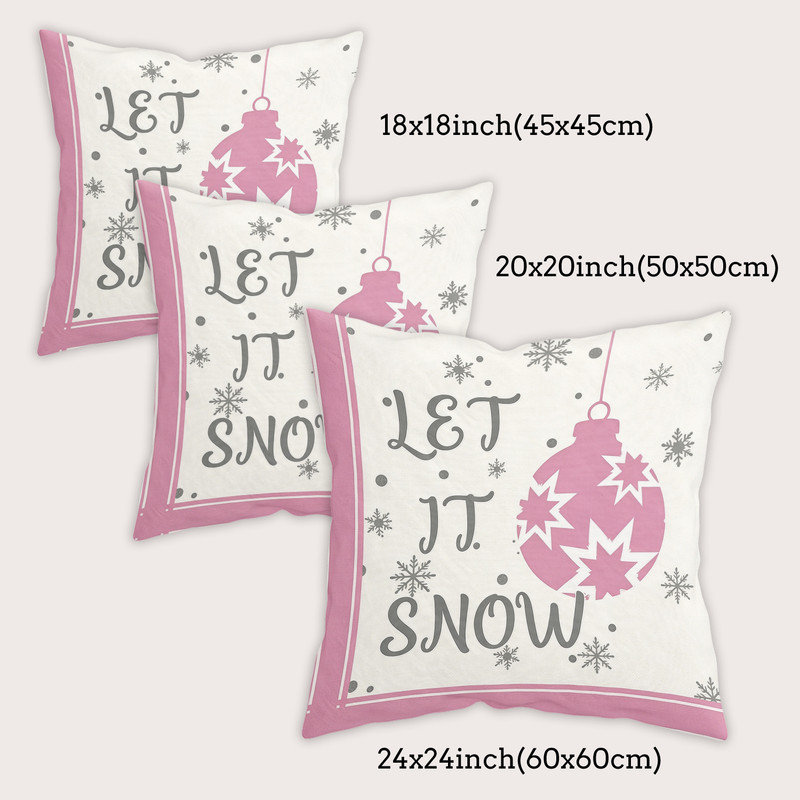 Polyester Pillowcase, Gnome rose et gris