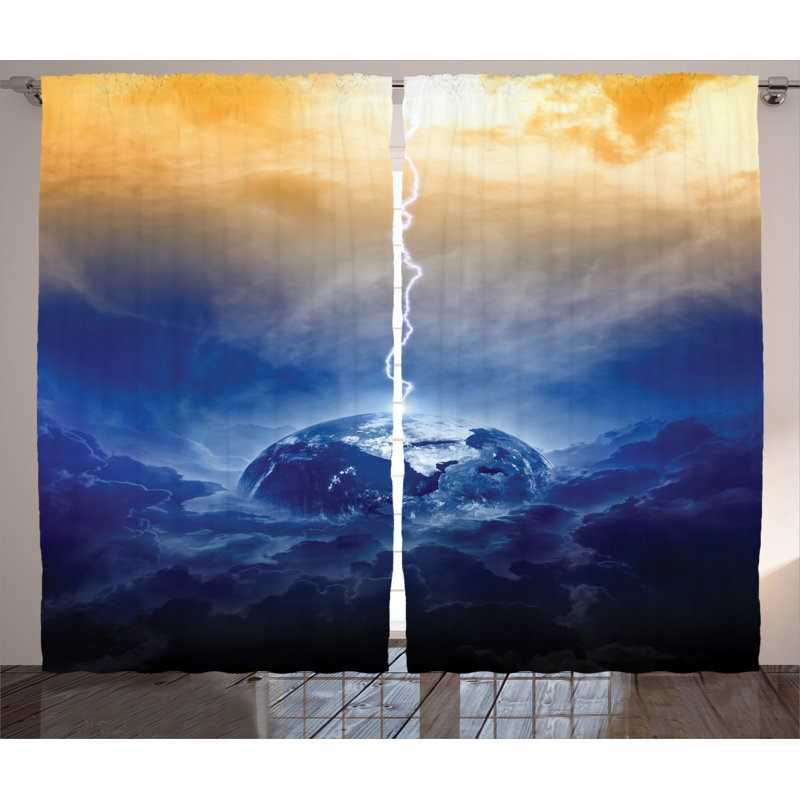 Nature Semi-Sheer Rod Pocket Curtain Panels, 54" x 90"