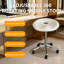 Tabouret à roulettes, tabouret de bureau ergonomique à hauteur réglable, chaise de dessinateur avec coussin plus large et plus épais, capacité de charge de 330 lb, tabourets pivotants à 360 ° en cuir avec roulettes pour la maison, le bureau et le s-125283026