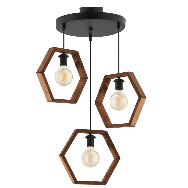 Lustre, Brun, Noir, Trois lumières