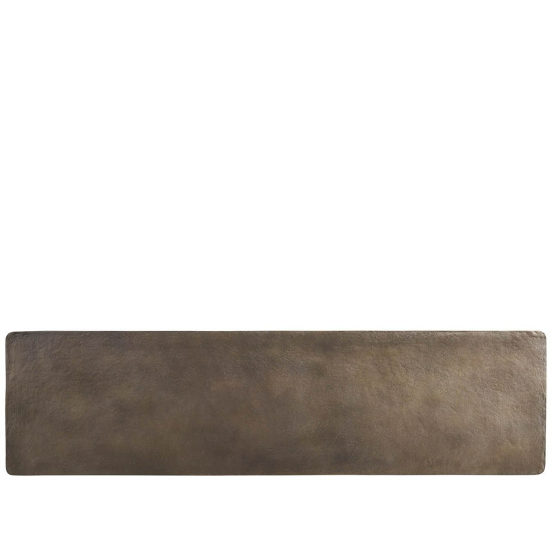 Modern Eclipse 60" Wide Textural Cast Aluminum Bronze Black Console