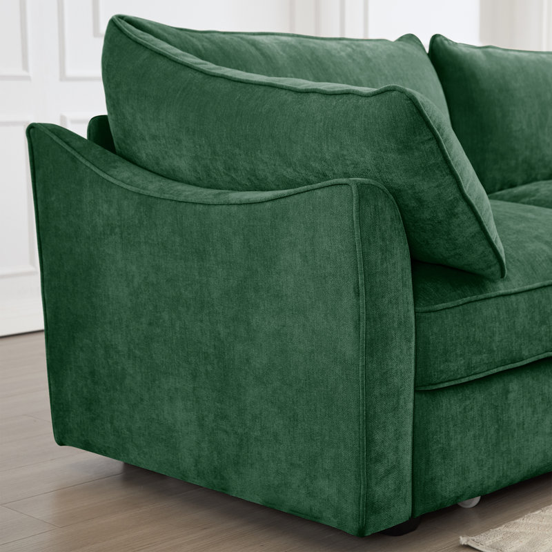 Sofa LSF Velvet-Green, Green