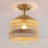 Ipswich Rattan Semi Flush Mount