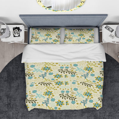 Farmhouse / Country Polyester Floral Duvet Cover
