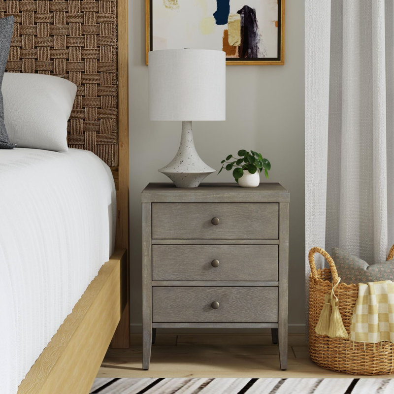 Rushville Wood Nightstand, Wheat