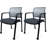  Mesh Back Stacking Chair with Upholstered Fabric and Lumber Support (With Wheels 2 Pack)-88170303