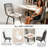  Set Of 4 Modern Velvet Dining Chairs, Comfy High Back Armless Side Chairs For Living Room, Kitchen, Office, Grey-1079937066