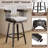 Modern 26"  Swivel Upholstered Counter & Bar Height Stool (Set Of 2) With Adjustable Levelers For Kitchen Island & Home Bar-843040288