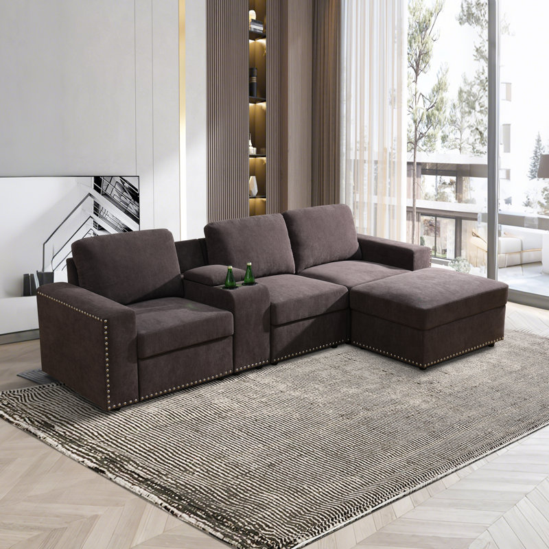 Canapé modulaire en flanelle de salon Leshanda