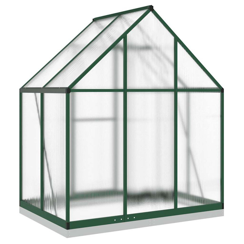 Casius 5.5 Ft W x 3.5 Ft D Greenhouse, 202cm H x 169cm W x 114cm D, Green