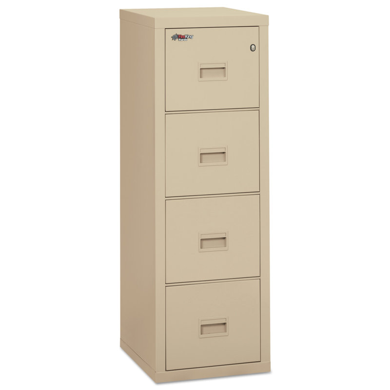 Compact Turtle® 17.75'' Wide 4 -Drawer Steel File Cabinet, Parchment