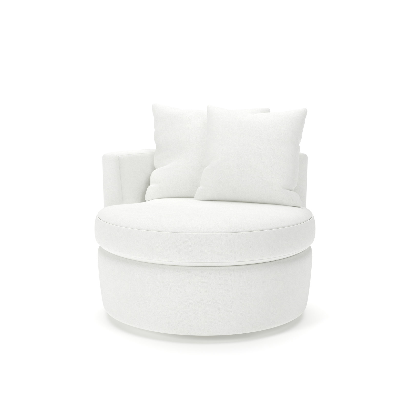 Dara Upholstered Swivel Accent Chair, John Flour Performance Linen Blend