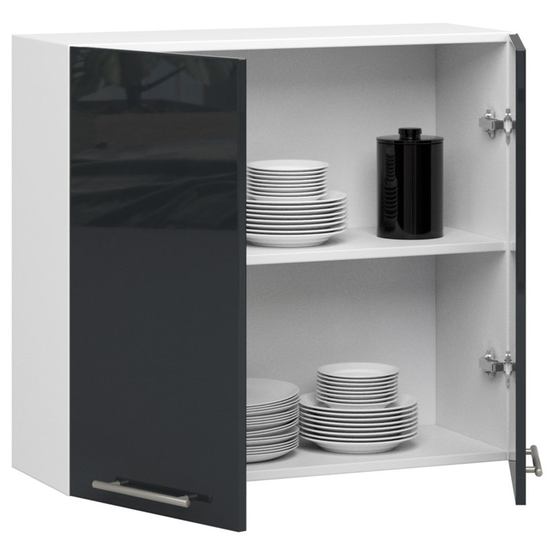 Oliwia kitchen wall cabinet in white and gray