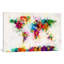 World Map Paint Drops III by Michael Tompsett - Painting on Canvas-56675564-50018979