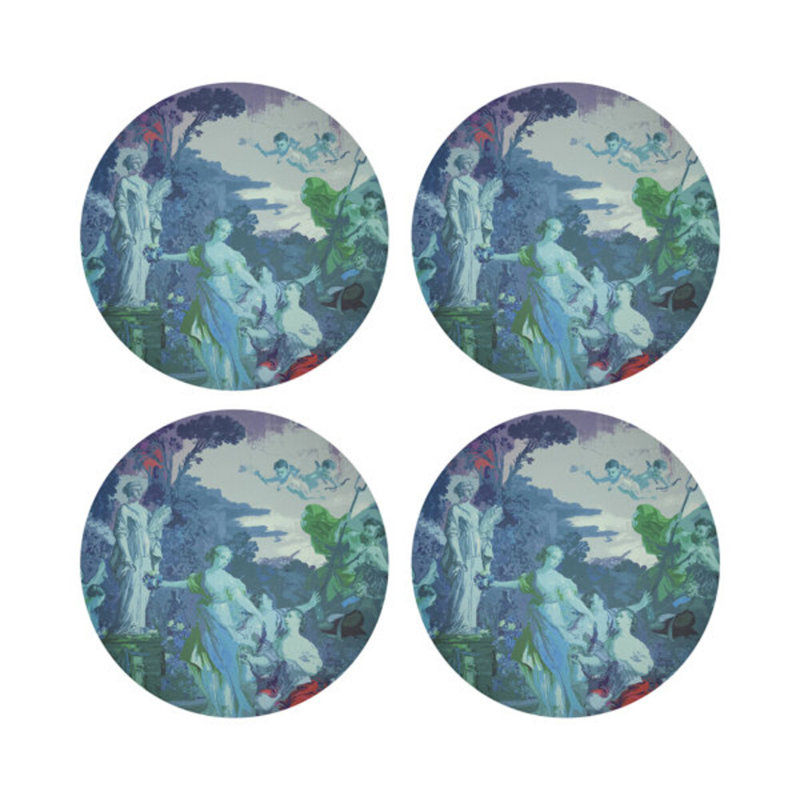 Cyprus Picnic Pebble 16" Vinyl Placemat, Cyan