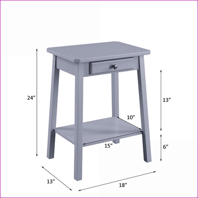 Table basse grise rectangulaire pour le salon: peu encombrante avec fonctions de présentation et de rangement