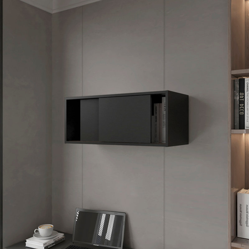 Armoire murale Bliss, bureau, noir, Noir