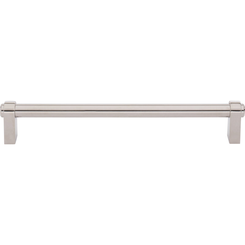 Lawrence Bar Pull, Polished Nickel, 7 9/16" Center To Center