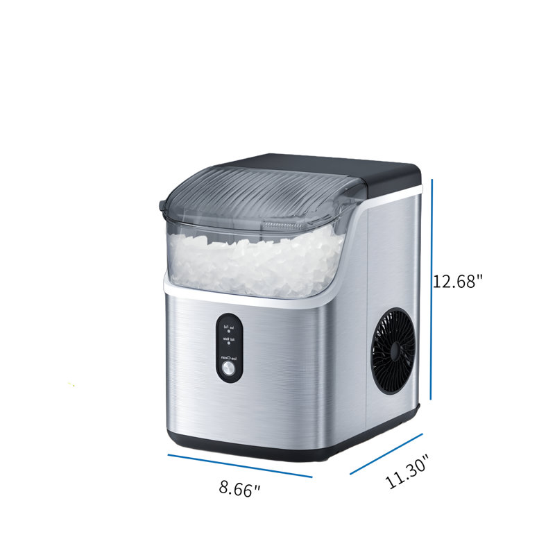 COWSAR 33 Lb. Daily Production Nugget Clear Ice Countertop Ice Maker, Sonic Ice, Self-Cleaning, Shell Type Lid, Continuous ice making