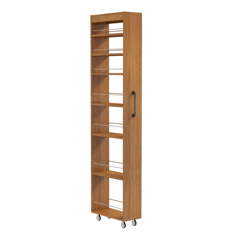 Tablette de rangement coulissante multifonctionnelle à 7 niveaux pour les espaces étroits, parfaite pour la cuisine et le salon