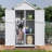 67" White Fir Wood Storage Shed With Double Doors