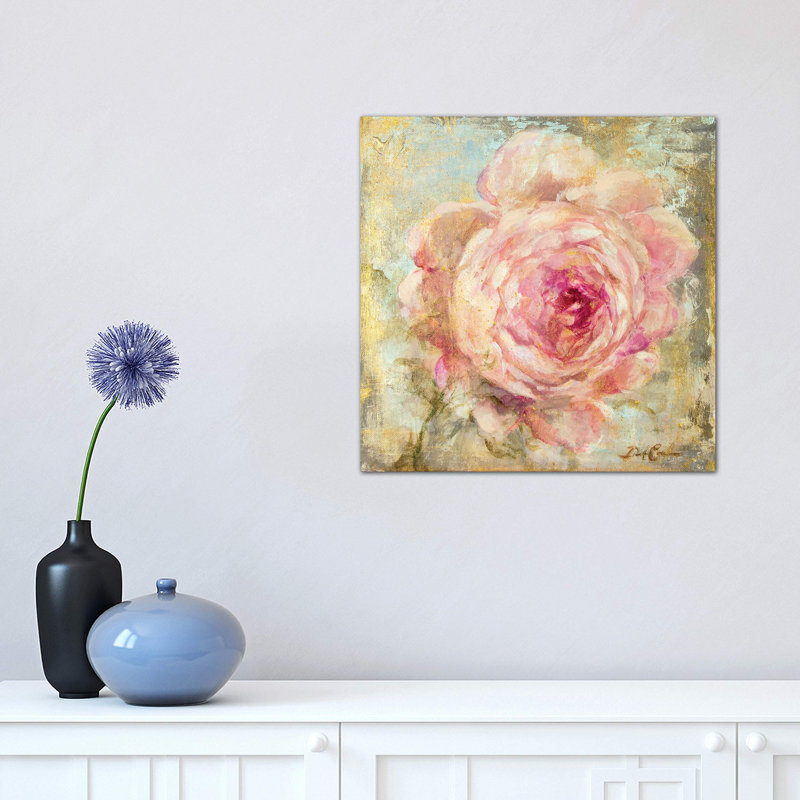 Rose Gold II by Debi Coules - Wrapped Canvas Painting, 66.04 cm H x 66.04 cm W x 1.91 cm D