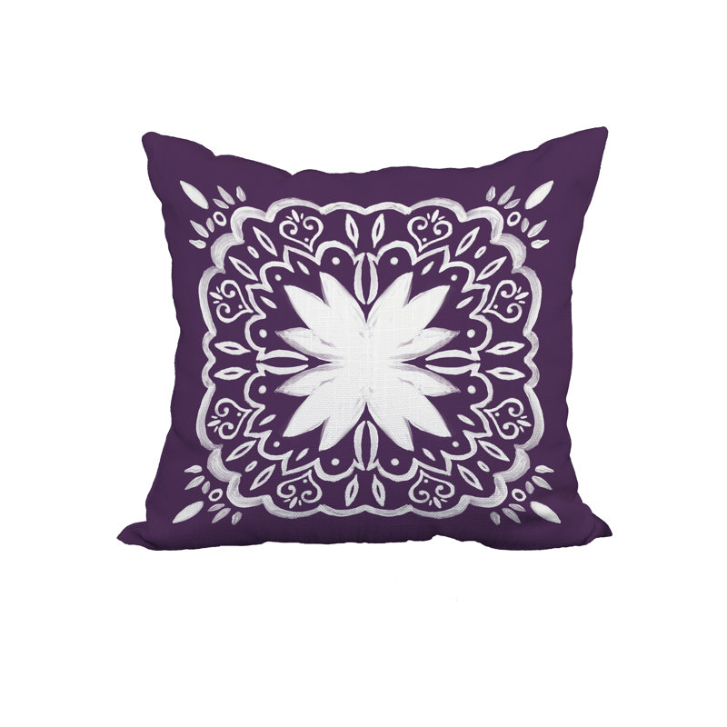Housse de coussin carré cubique et insert, 18 po x 18 po, Violet