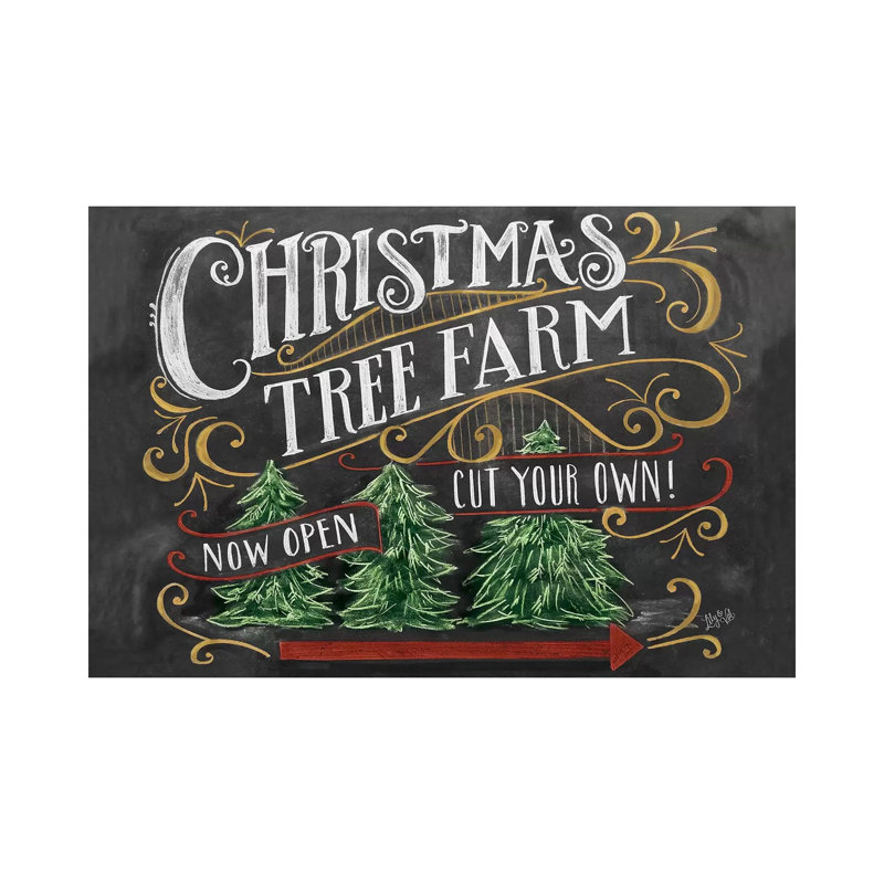 Christmas Tree Farm par Lily & Val - Giclée sur toile tendue avec châssis, H 8 po x l 12 po x P 0,75 po