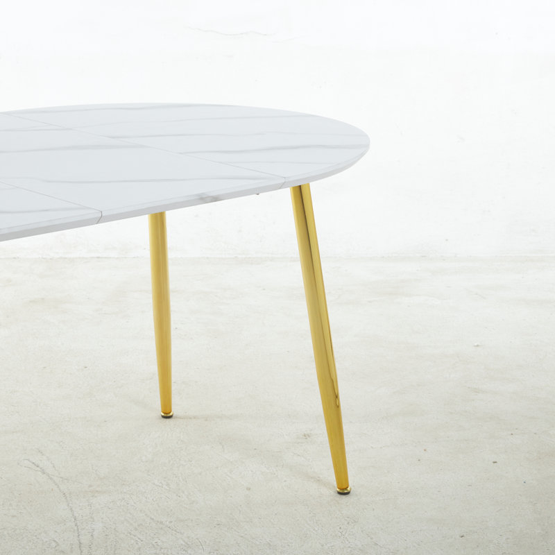 Table extensible, table à manger, table de bureau, table basse, pieds en métal, plateau en bois aggloméré