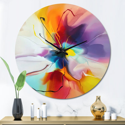 Oversized Modern Wall Clock - Swigart Farmhouse Designart Creative Flower