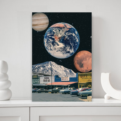 Contemporary Art Retro Surreal Vintage Landscape Nature Wall Art by Daniel Donocik - Wrapped Canvas Print
